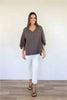 Relaxed V-Neck Top