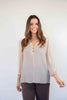 Larosela Textured Button-Front Blouse