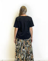 Merric Embossed Cotton V-neck Top