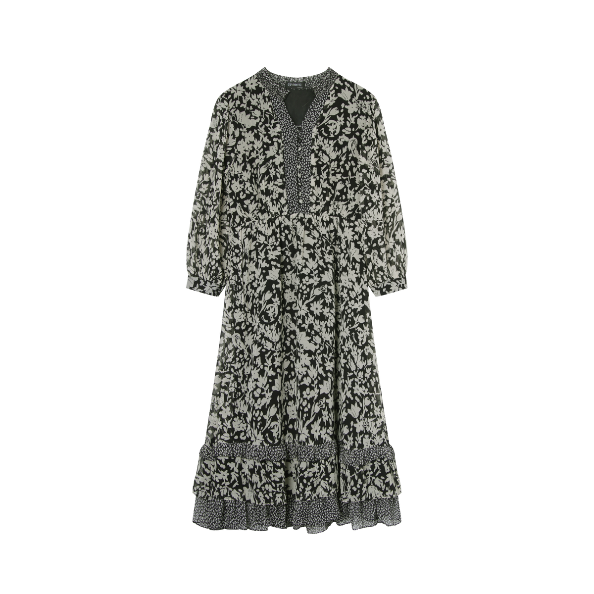 Merric Floral Tiered Midi Dress
