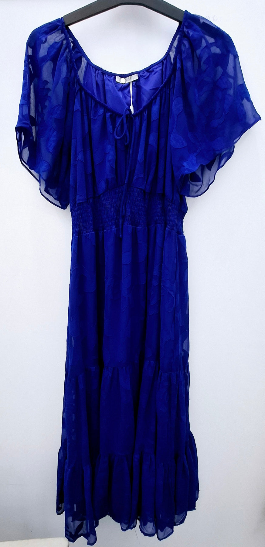 Larosela Chiffon Elastic Waist Short Sleeve Dress – Merric