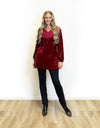 Merric Velvet Longline Top