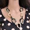 Geometric Link Chain Necklace