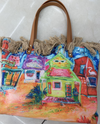 Magnetic Button Beach Bag Multiple Prints