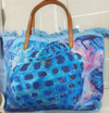 Magnetic Button Beach Bag Multiple Prints